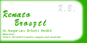 renato brosztl business card